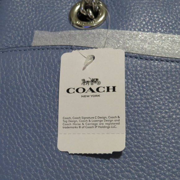 Coach Leather Marlie Tote (Periwinkle)	C1566 - Picture 7 of 7